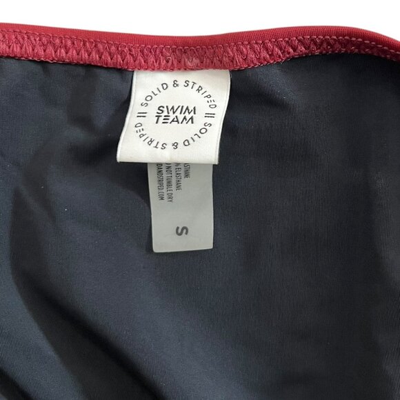 Solid & Striped Swim Team Toni Open Back One Piece Swimsuit Burgundy S Cheeky - Picture 4 of 8